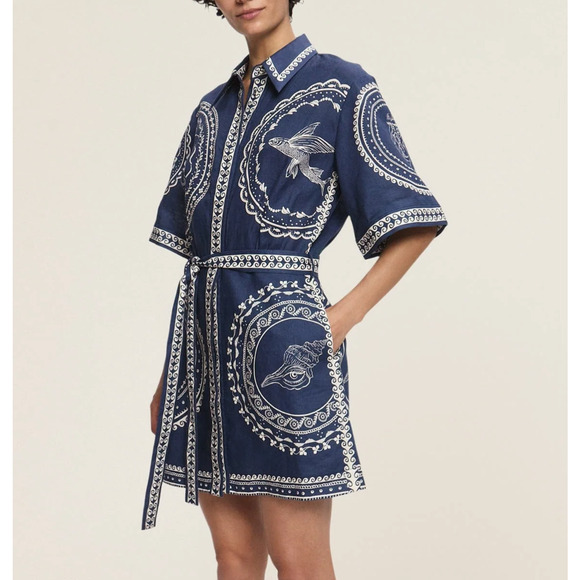 Alemais OCEANE MINI DRESS US 2 - Picture 1 of 7